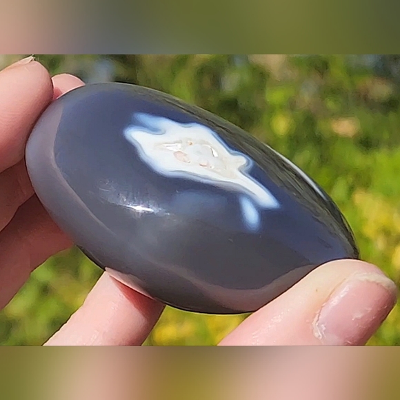 🦋🦋🦋 3/$25---Beautiful Orca Agate Palm Stone #2 - Picture 9 of 14